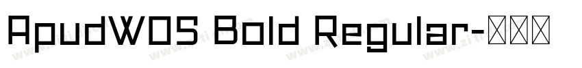 ApudW05 Bold Regular字体转换
